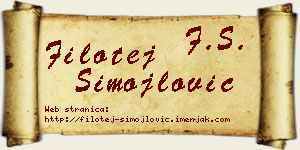 Filotej Simojlović vizit kartica